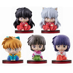 Inuyasha Action Figure Model Sitting Series Anime Peripheral Products Kagome Kikyo Sesshoumaru Rin Gashapon EX CASHAPON ORIGINAL