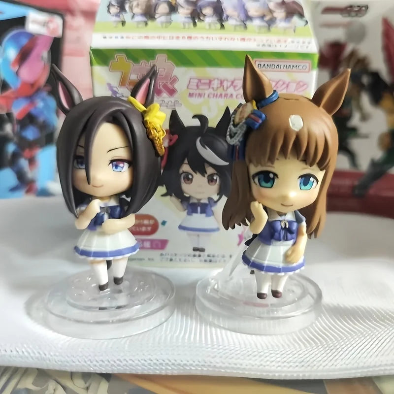 Bandai Original In Stock Uma Musume Pretty Derby Tokai Teio Golden Ship Teio Mejiro Mai Candy Toy2nd Wave Mini Figure Model Toys