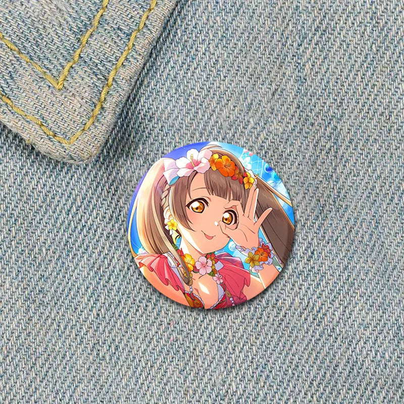 Anime Love Live! Brooch for Backpack Cartoon Figure Honoka Kousaka/Maki Nishikino Lapel Pins Badge Accessorie Clothes Decoration