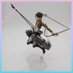 Attack On Titan Action Figure Figma Mikasa Ackerman 203 Eren Yeager 207 Captain 213 Model Statue Children Toys Birthday Gift