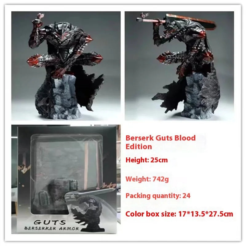 2025 Berserk Mad Warrior Worn Battle Damaged Version Action Figure Model Statue Sword Wind Legend Collectible Toy Acg Decoration