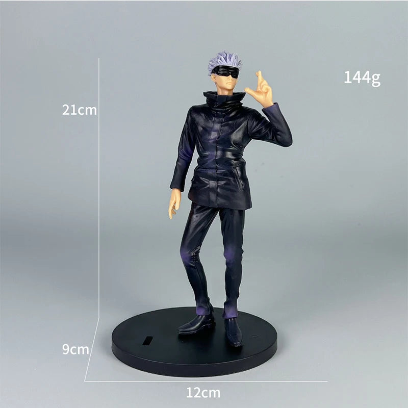 4pcs/set Gojo Satoru Anime Jujutsu Kaisen Action Figure Itadori Yuji Seated Noodle Stopper Model Toys Dolls Collection Hobbies