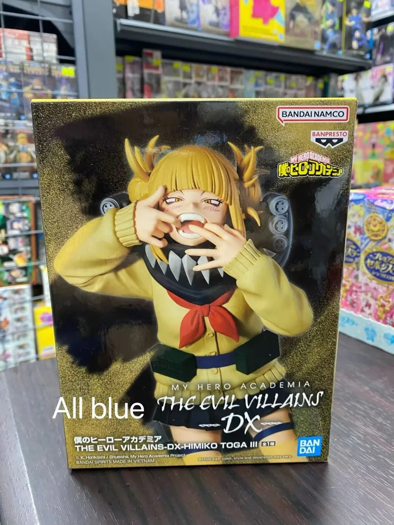 Original Bandai My Hero Academia Cross My Body Himiko Toga The Evil Villains DX Anime Action Figures Toys for Children