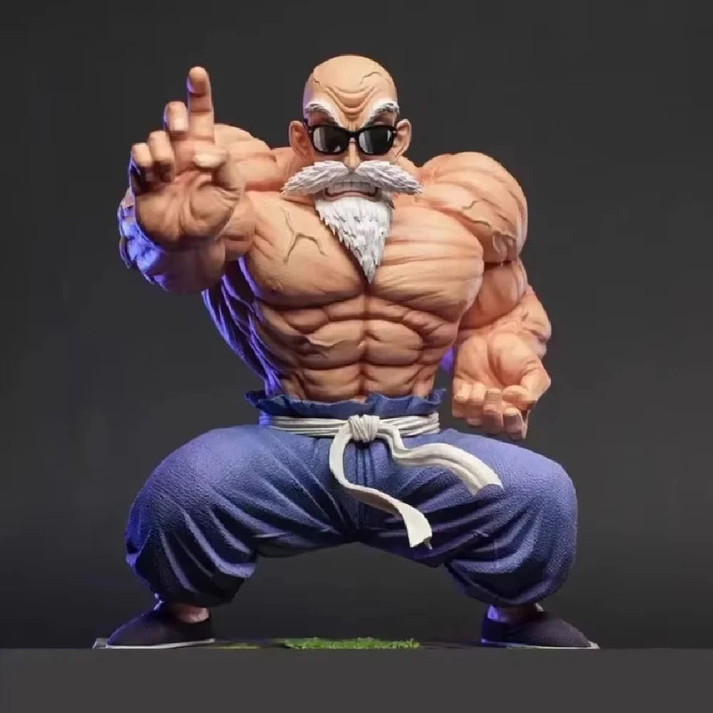 New Anime Dragon Ball Figure Master Roshi Action Figure Muscle Strengthening Form Toys Gifts PVC Model Collectible Ornament