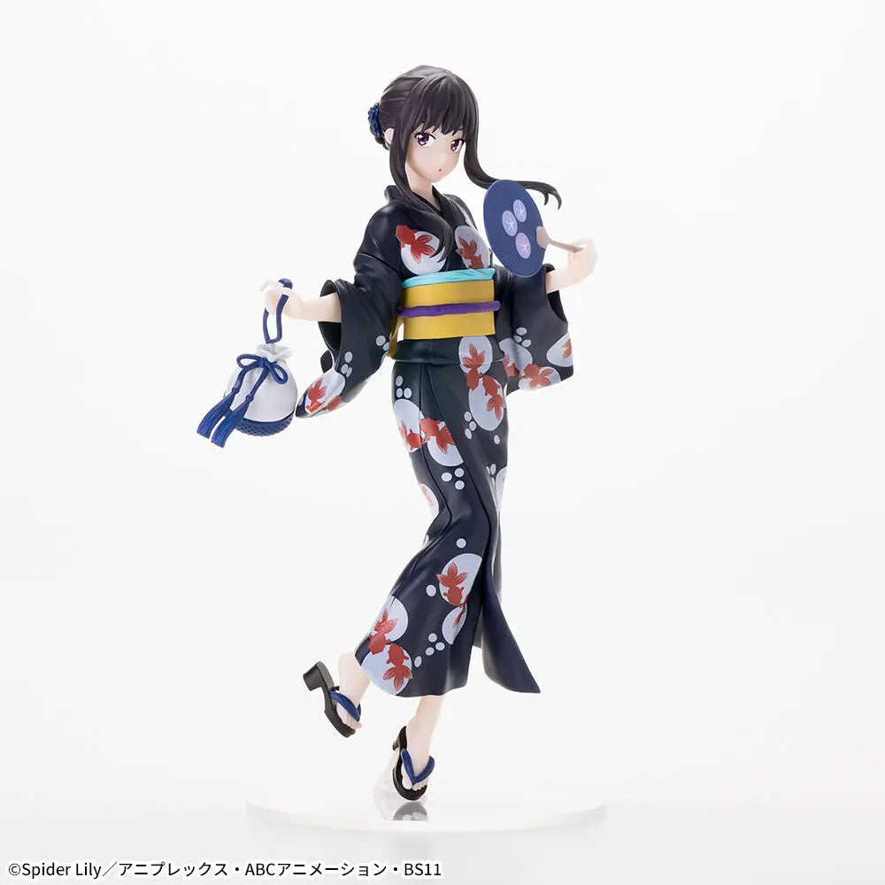 19CM Anime Lycoris Recoil Inoue Takina Figure Luminasta Yukata de Odekake Cheongsam Dress Up Model Toy Doll Action Figure