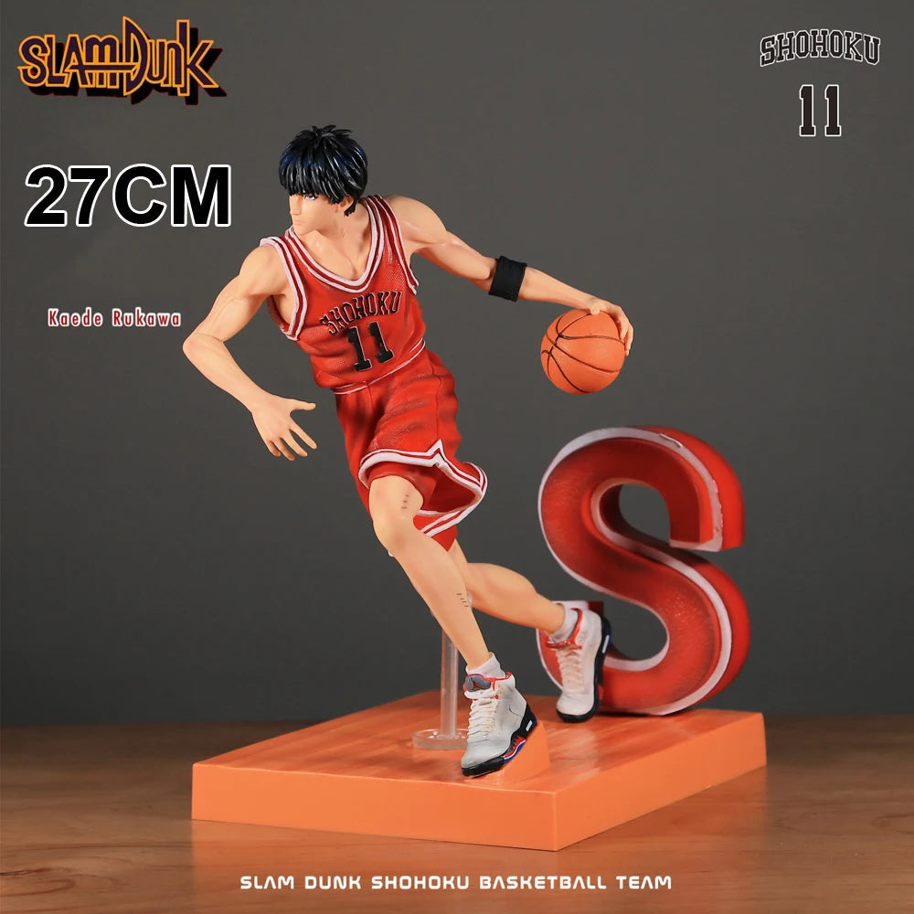 Anime Slam Dunk GK Kaede Rukawa Sakuragi Hanamichi Hisashi Mitsui Ryota Miyagi Takenori Akagi Action Figures 30CM PVC Model Toy