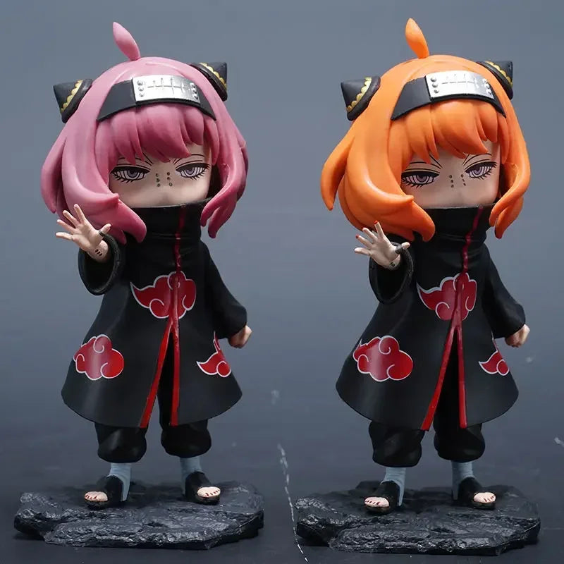 Anime Anya Spy×family Anya Forge Figures Cos Uchiha Itachi and Pain Figurine Model Naruto PVC Cute Collection Peripheral Toys