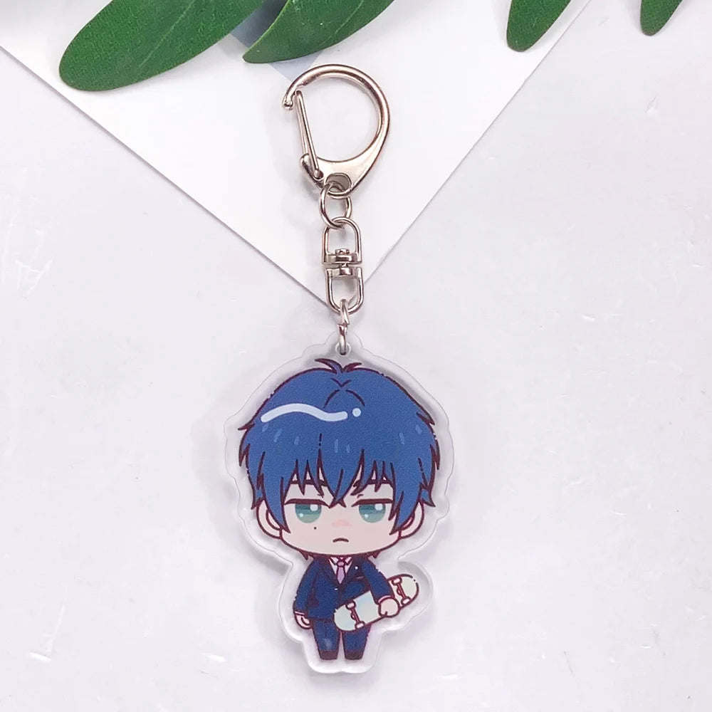 Anime Characters SK8 Infinity Acrylic Car Keychain Accessories Creative Kawaii Bag Charm Backpack Pendant Keyring Gifts For Fans