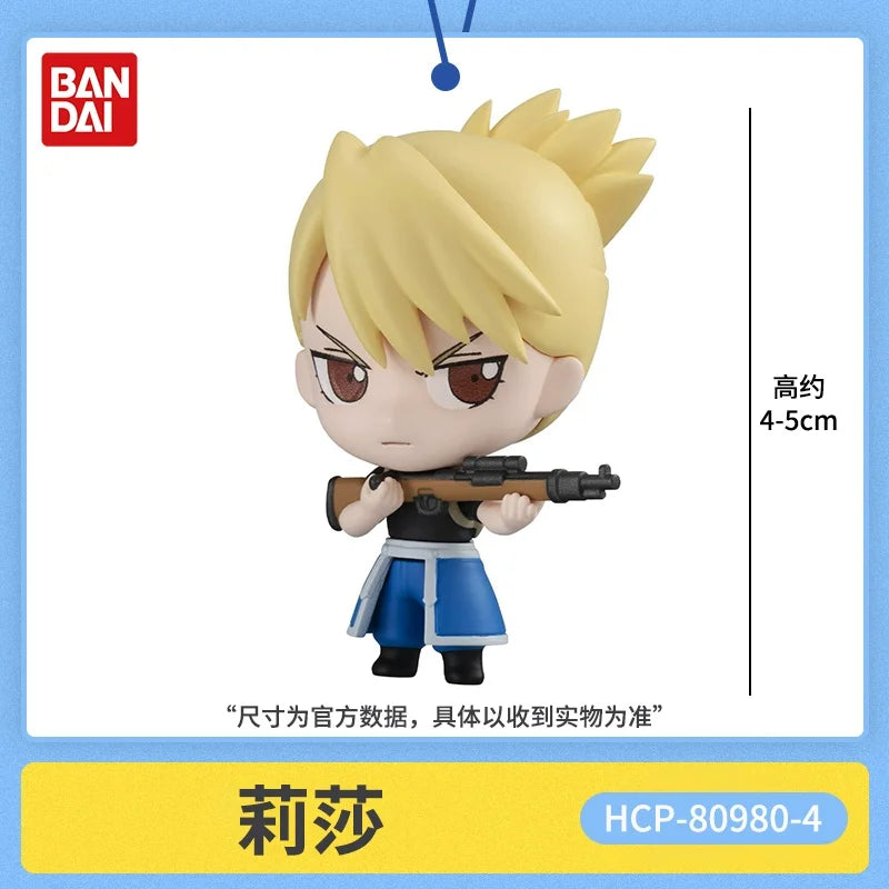 Bandai Gacha Scale Model Fullmetal Alchemist Edward Alphonse Roy Mustang Figurine Ornaments Action Figure Toys