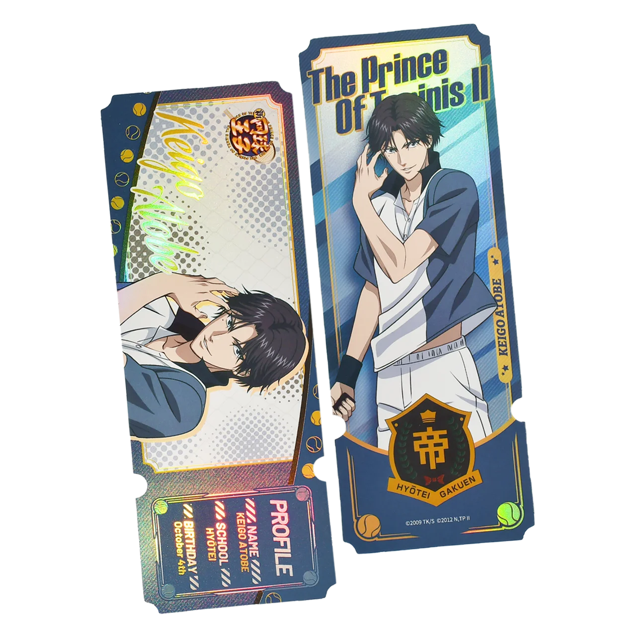 New Prince of Tennis Genuine Laser Ticket/Bookmark Collection Hobby Toys Echizen Ryoma Syusuke Fuji Atobe Keigo Kunimitsu Tezuka