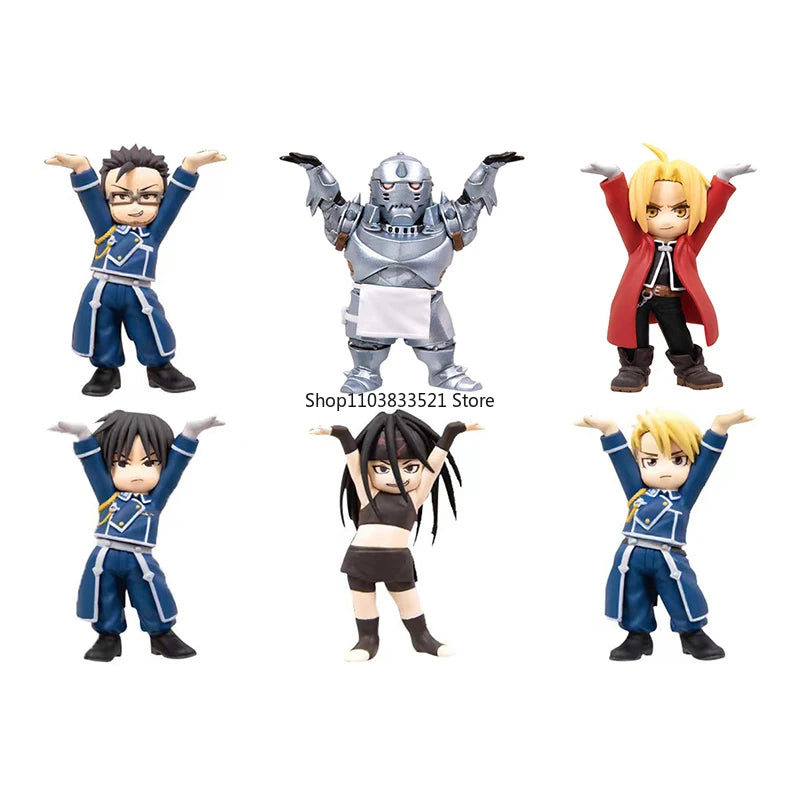 Genuine Original Fullmetal Alchemist Pen Holder Gashapon Toy Alphonse Elric Edward Elric Roy Mustang Figure Model Kids Gift