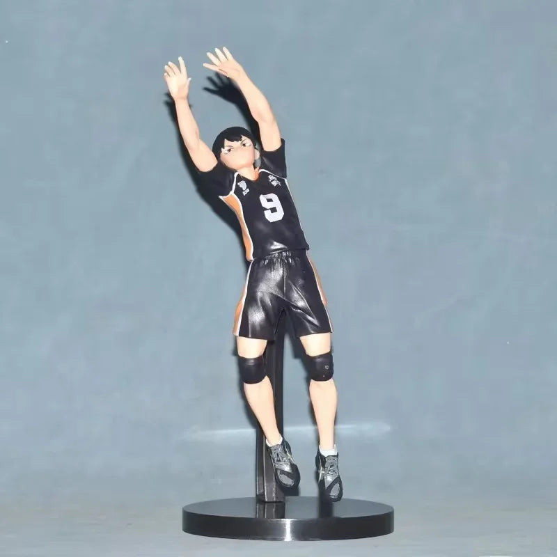 Anime Haikyuu Tobio Kageyama Shoyo Hinata Figure National Competition Net Jumping Pose 1/8 Model Toy Gift Aciton Figure 26cm