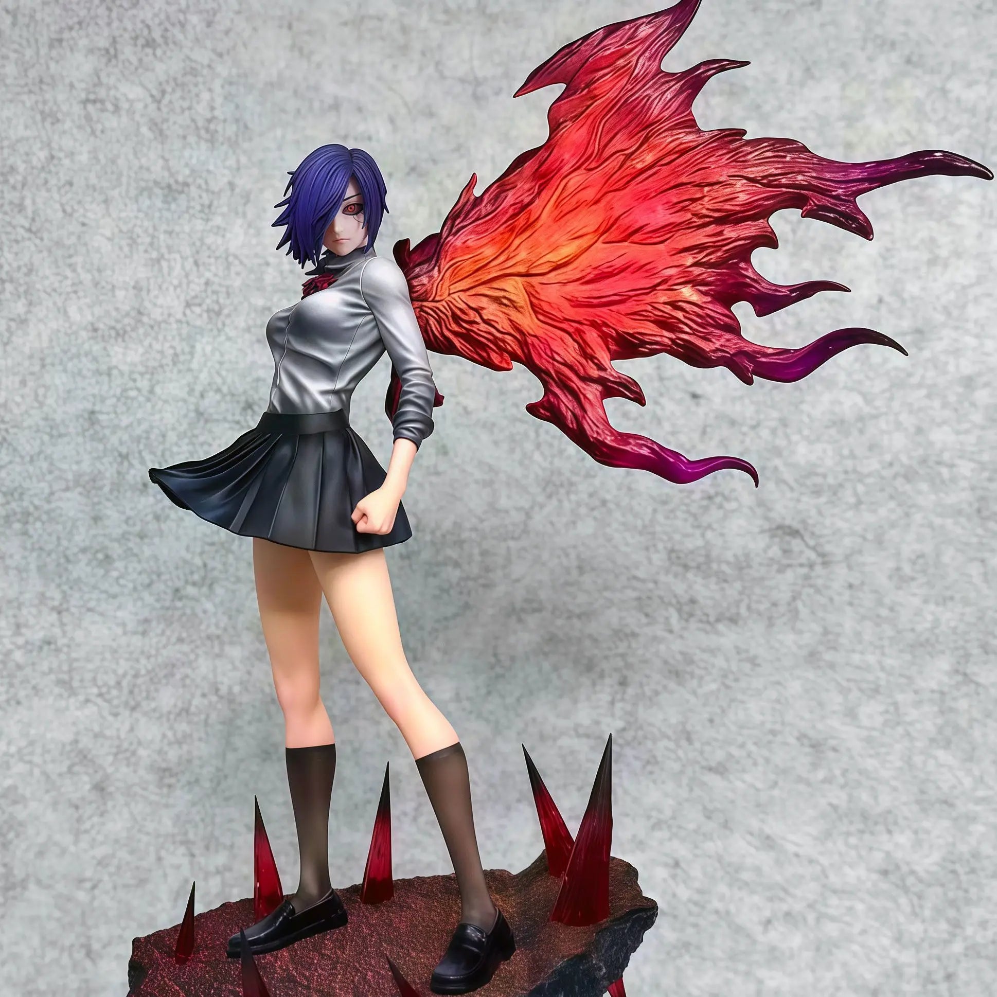 Touka Kirishima Figure Tokyo Ghouls Figures 28cm Two Headed Statue Collection Dolls Desk Decora Model Toys Kids Birthday Gifts
