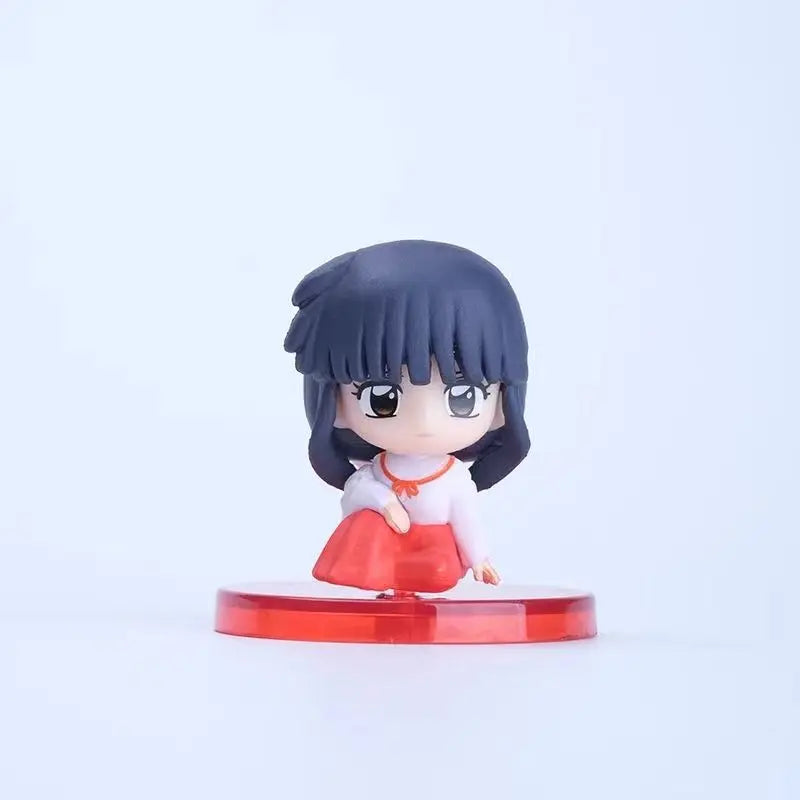 Q version Cute Inuyasha figure decoration blind box Sesshomaru Kagome model new sitting figure Gifts suitable for all ages
