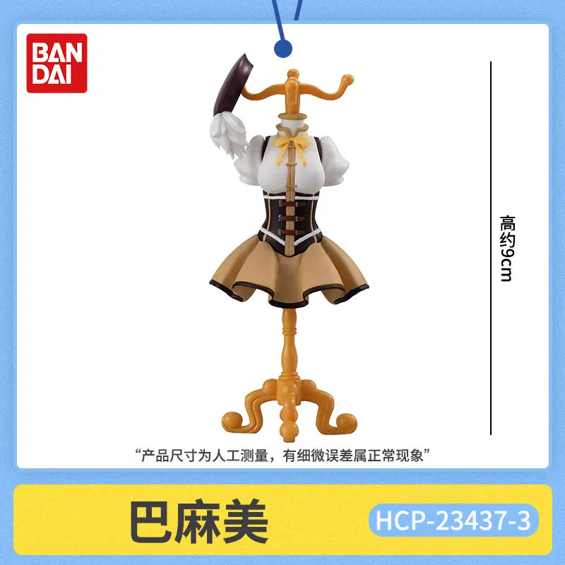 Genuine Bandai Mahou Shoujo Madoka Magika Anime Figure Model Kawaii Mini Clothes Hanger Shaped Desktop Decor Collect Toys Gifts