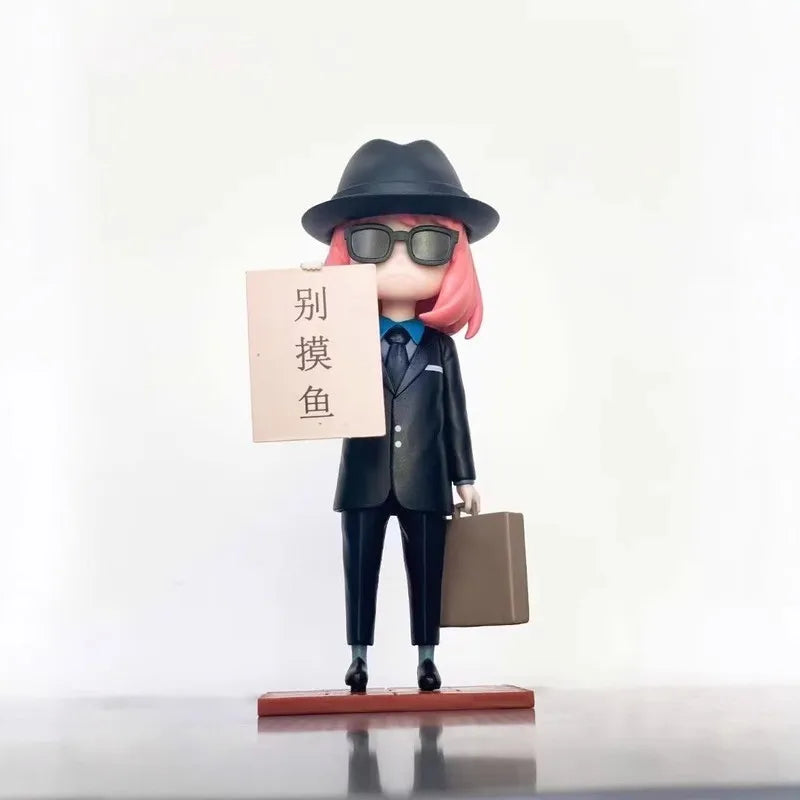 15cm Spy×Family Anya Forger Never Fish In Trouble Water Agent Anime Figure Model Statue Collection Desktop Decoration Ornament