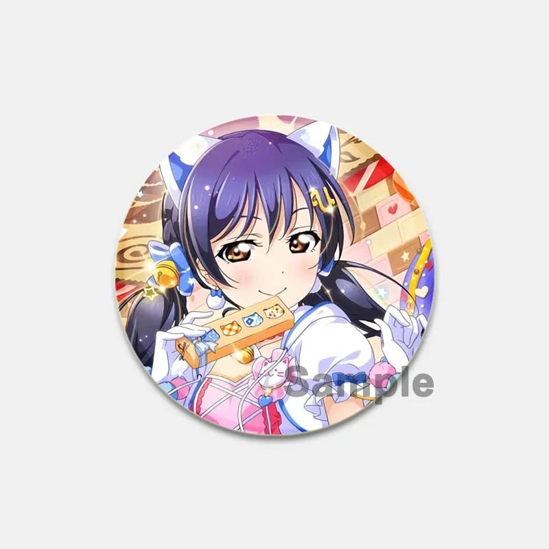 Anime Love Live! Brooch for Backpack Cartoon Figure Honoka Kousaka/Maki Nishikino Lapel Pins Badge Accessorie Clothes Decoration