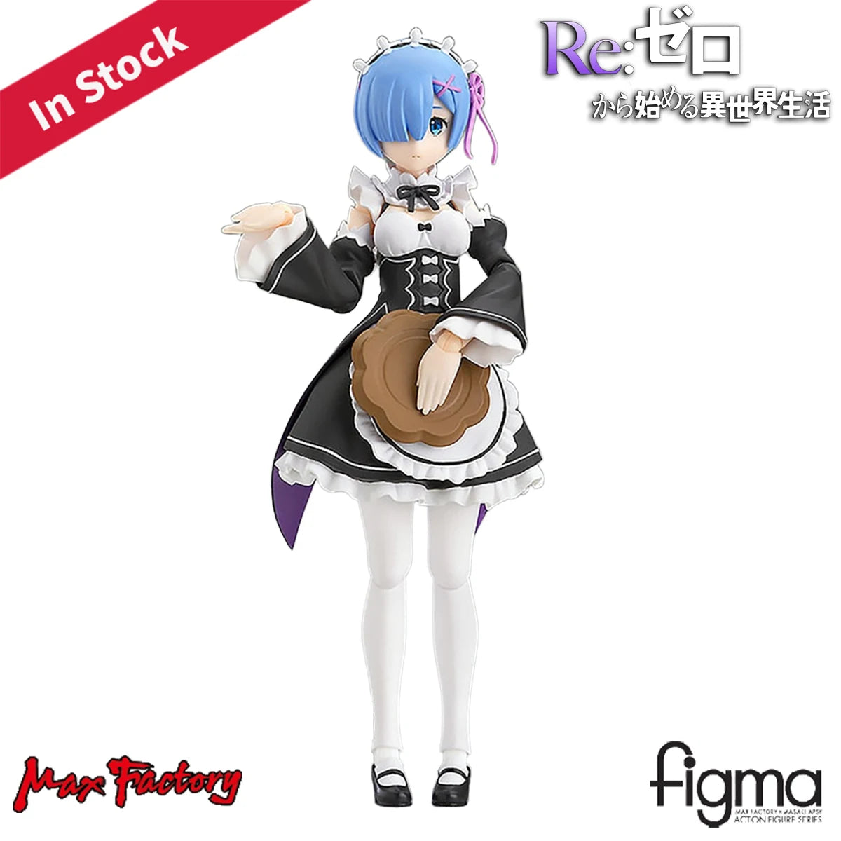 Original Genuine Max Factory Action/Dolls Figma (#346) Re:Zero Kara Hajimeru Isekai Seikatsu Rem H=130mm Anime Action Figure