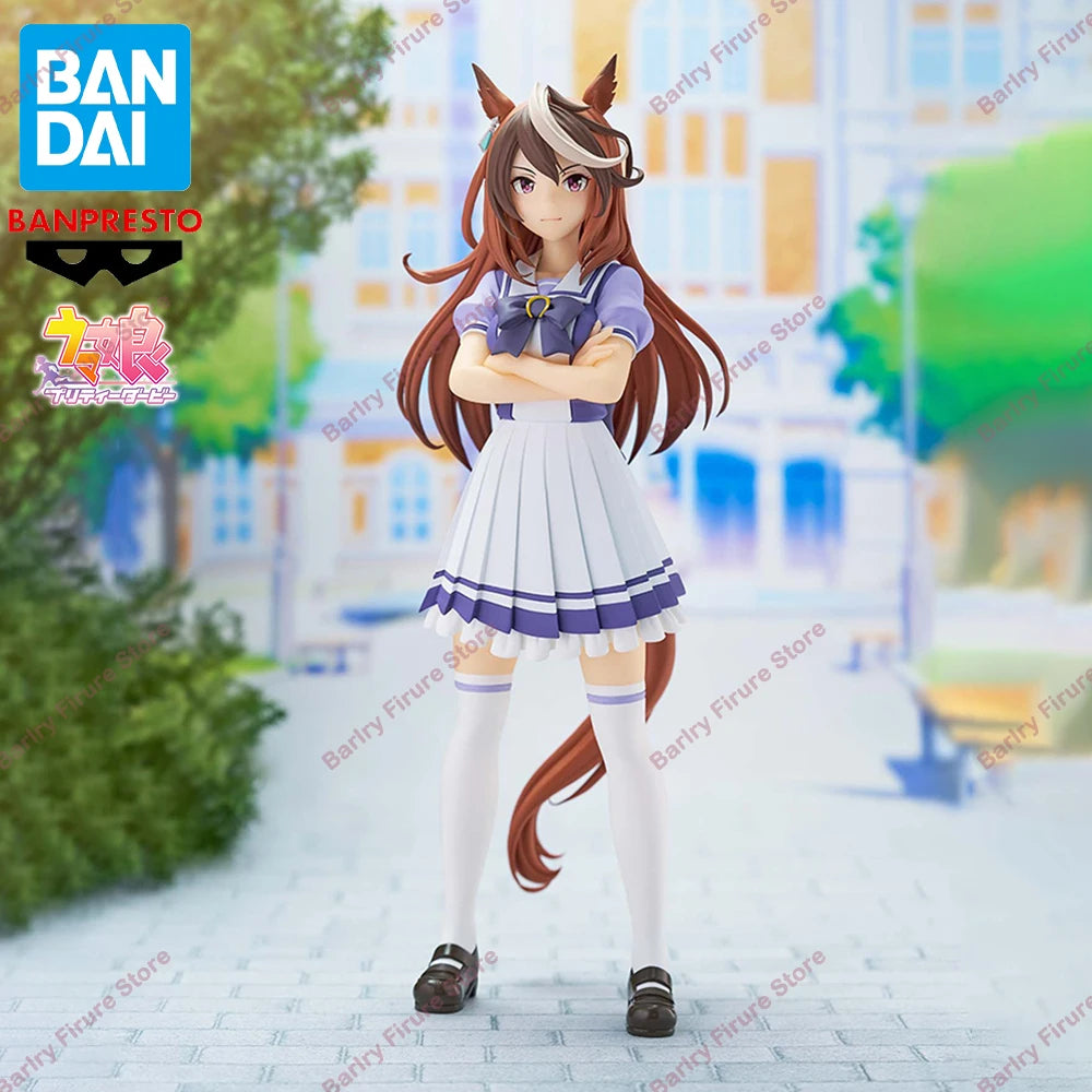 Original Genuine BANDAI BANPRESTO Uma Musume Pretty Derby Symboli Rudolf Anime Figure Boxed Premium Table Ornament Model Toys