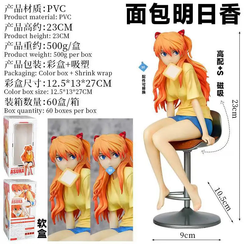In Stock NEON GENESIS EVANGELION EVA Asuka New Style School Uniforms GK China Ver. Figure Models Anime Toys Doll Collection