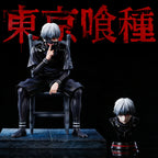 Tokyo Ghoul Ken Kaneki 20cm Sitting Figure Dual Head & Arm Replaceable Statue With Base PVC Anime Model Collectible Toy Boy Gift