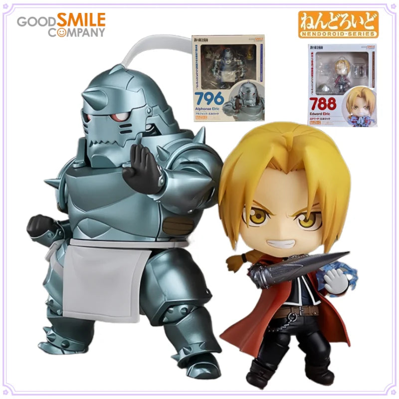 GSC Original Nendoroid Series Edward Elric Alphonse Elric Out of Print Peripheral Figure Toy for Boys Gift Collectible Ornaments