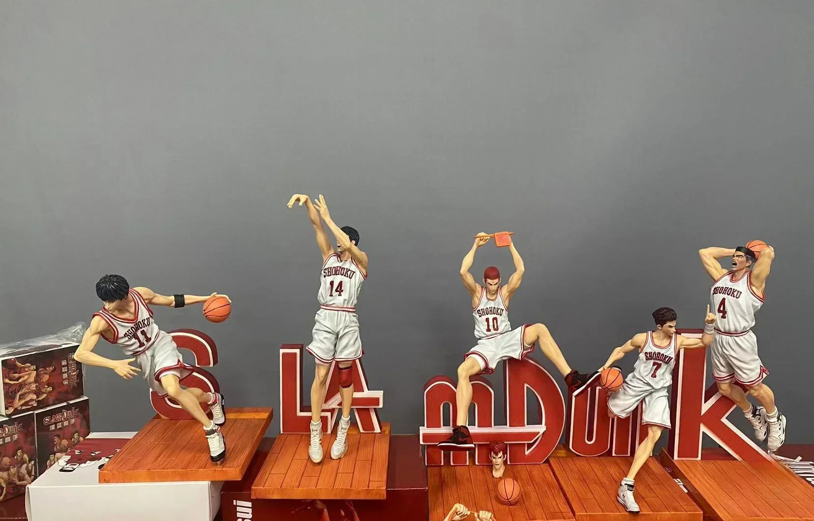 SLAM DUNK Figure Kaede Rukawa Sakuragi Hanamichi  Hisashi Mitsui 5pcs Collection Anime Doll Action Figurines Gift Anime Kid Toy