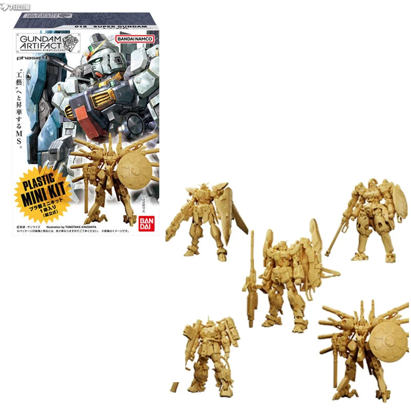 Fast Shipping Bandai Anime Shokugan GUNDAM ARTIFACT 01-05 Plastic Mini Set Zaku Wing MkII Original Model Toys Action Figure Kid