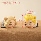 6Pcs/1Set Anime Tokyo Avengers Q Version Napping Caty Manjiro Sano Model Baji Keisuke Toys Lying Down Set Ornament Car Doll
