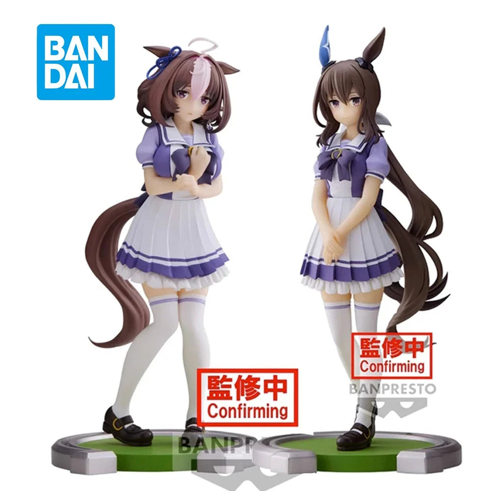 Original Bandai Uma Musume: Pretty Derby Meisho Doto Admire Vega Anime Action Collectible Ornament Model Toys Holiday Gifts 17cm