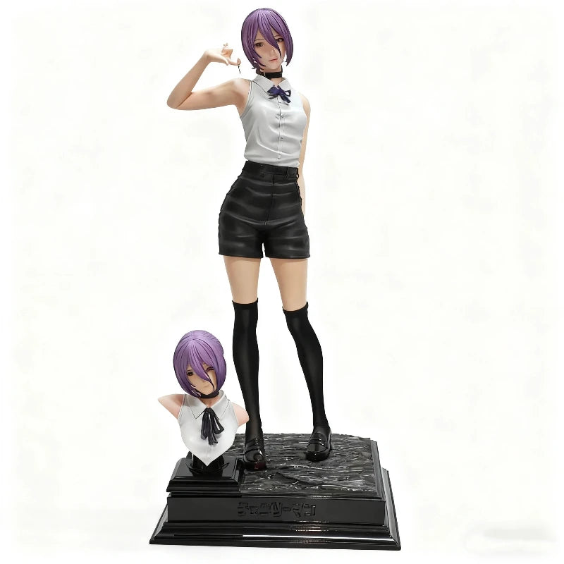 Chainsaw Man 1/6 Reze Action Figure 32cm Exquisite PVC Double Head Statue Anime Pretty Girl Model Toy Desk Deco Collectable Gift