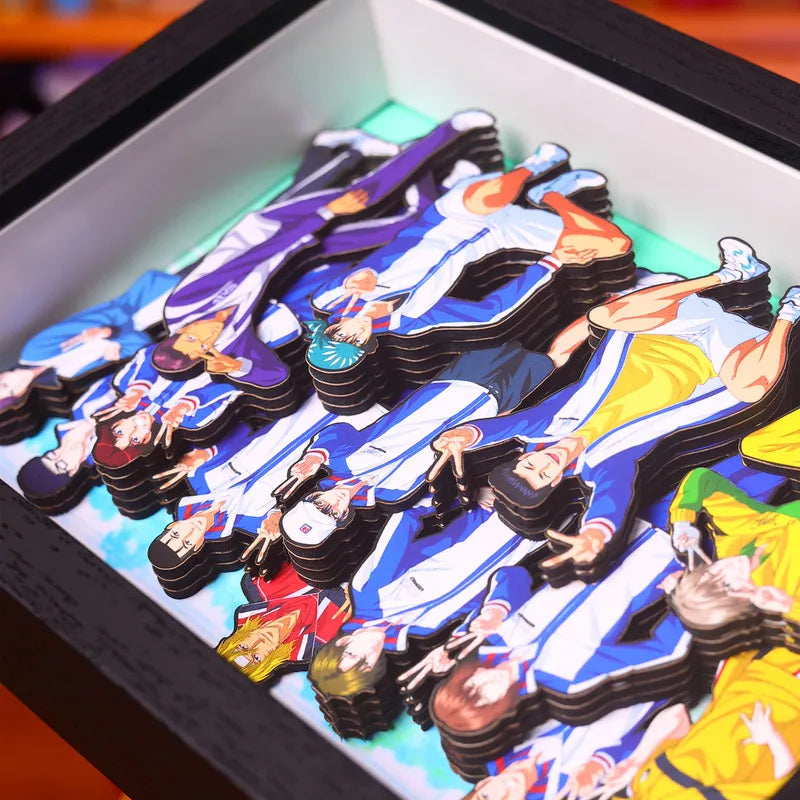 New Anime Prince of Tennis 3D Handmade Art Painting Ryoma Echizen Cartoon Figure Collect Picture Ornaments Decoration Fans Gifts