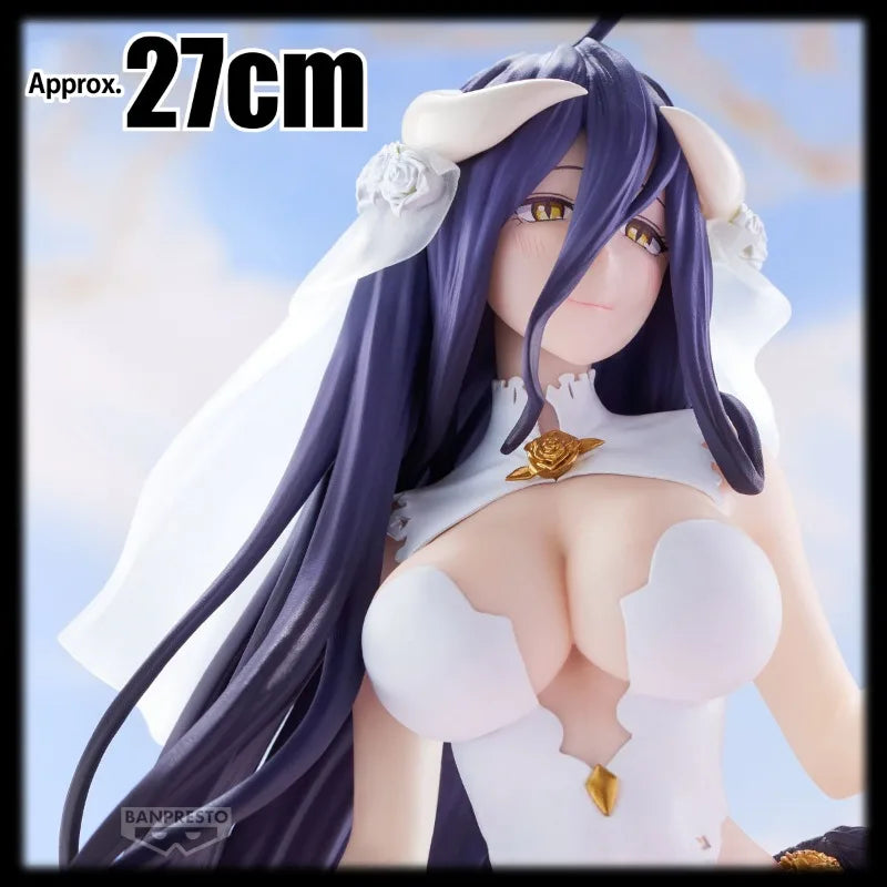 Bandai Genuine BANPRESTO OVERLORD GLITTER&GLAMOURS Albedo Wedding  Anime Action Figure Collectible Model Toys Gift Children Kid