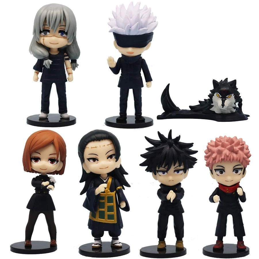 7PCS Jujutsu Kaisen Anime Figure Geto Suguru/Mahito Action Figure Satoru Gojo/Itadori Yuji Figurine PVC Collection Model Toys