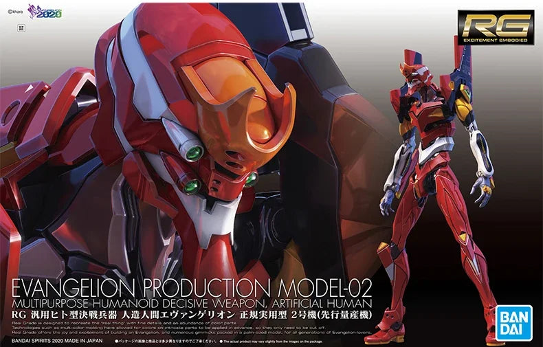 In Stock Bandai Original Genuine RG EVANGELION UNIT-00 -01 -02 -03 -04 -06 -08 Anime Action Figure Model Toys Gifts Collectible