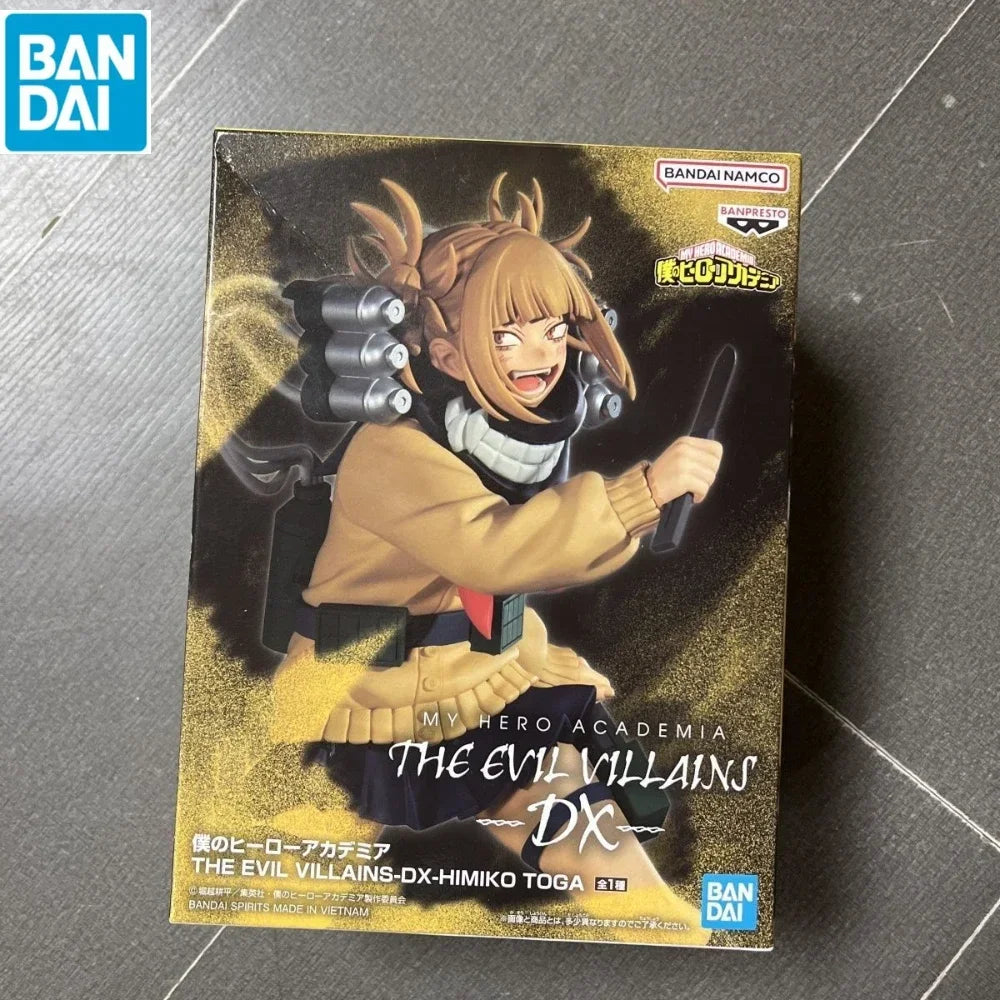 Original Bandai My Hero Academia Cross My Body Himiko Toga The Evil Villains DX Anime Action Figures Toys for Children
