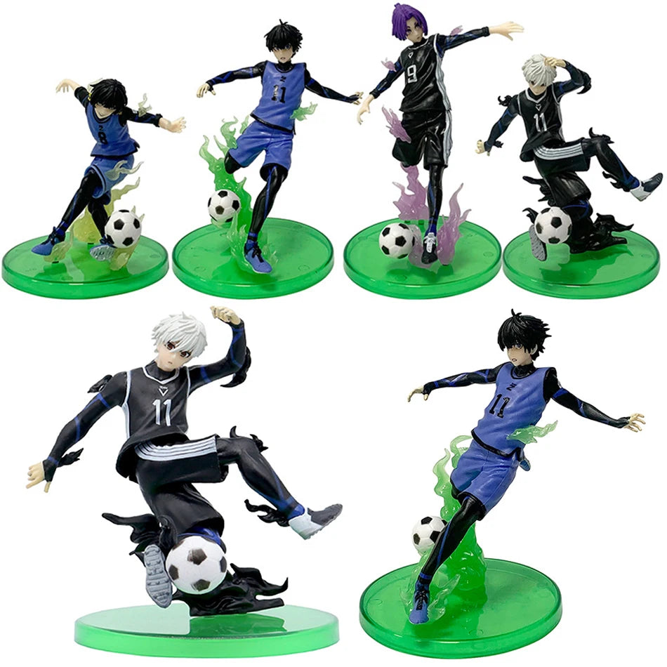 BLUE LOCK Anime Isagi Yoichi Seishiro Bachira Meguru Bachira Meguru Mikage Reo PVC Action Figures Anime Cartoon Model Toy Gift
