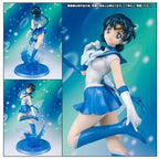 Anime Sailor Moon Crystal Sailor Mercury Mizuno Ami PVC Action Figure Statue Collectible Model Kids Toys Doll Girl Gifts 17cm