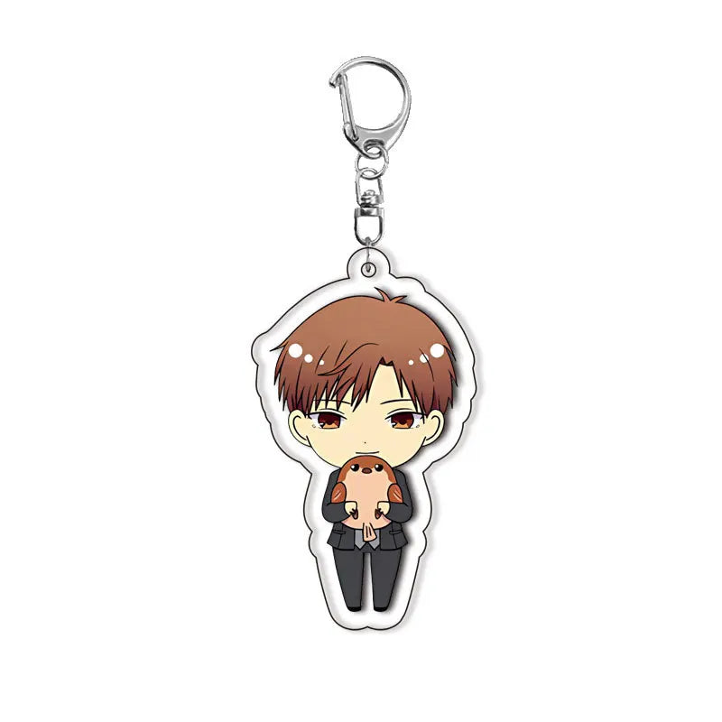 Fruits Basket Anime Acrylic Keychain Lovely Bag Charm Pendant Gift Fun Key Chain Cute Souvenir Creative Llavero Friend Kingring