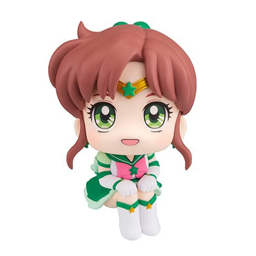 Q Version Sailor Moon Anime Figure Kawaii Sailor Mars Jupiter Mercury Venus Action Figure PVC Collection Model Doll Toy for Kids