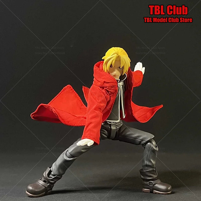 1/12 Scale Male Clothes Windbreaker Fullmetal Alchemist Edward Elric Japanese Anime For SHF 6-inch Action Figure Soldier Scene