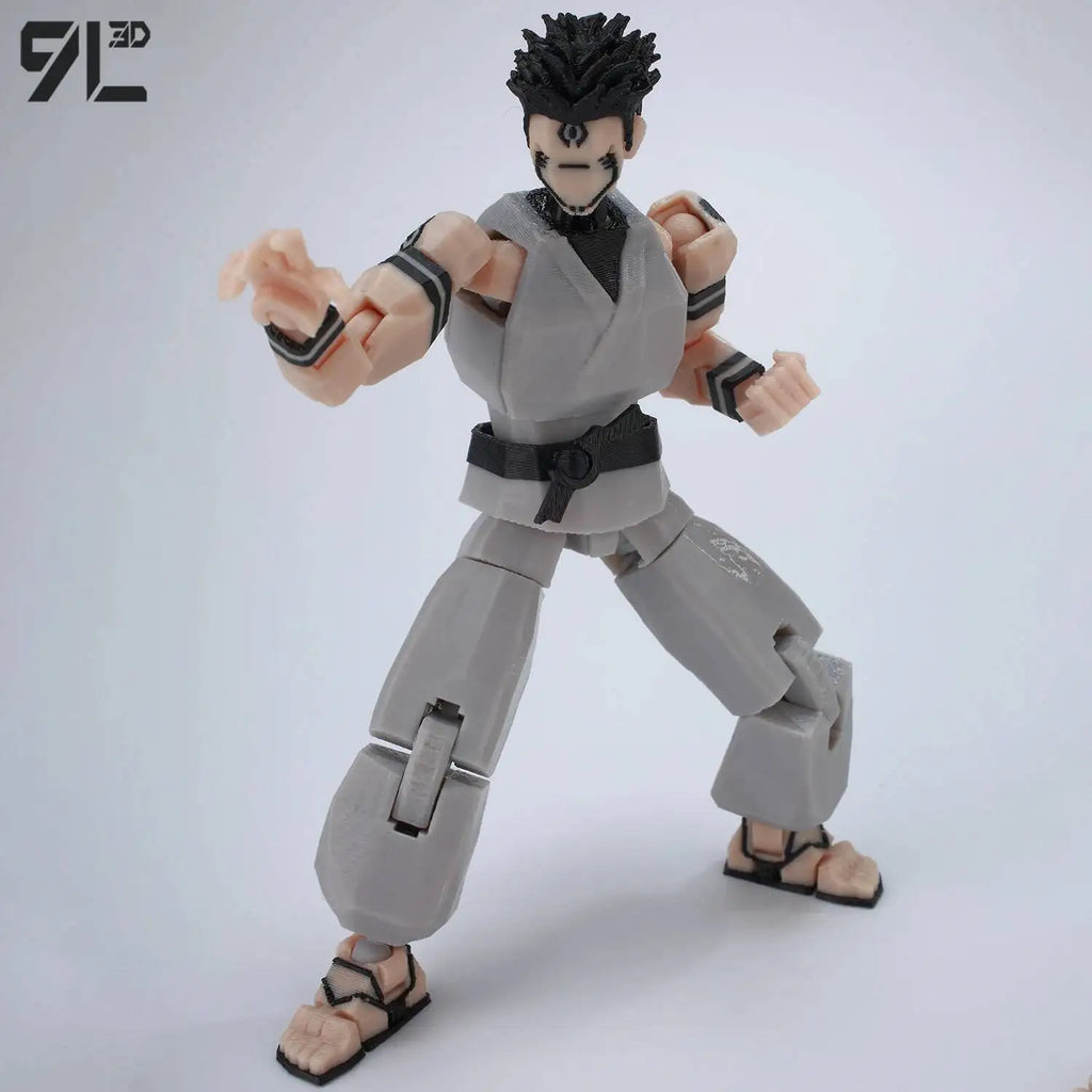 9L3D Printed Dummy13 T13 In Stock Ready to Ship Jujutsu Kaisen Grey Robe Sukuna Figure Anime Articulated Model Stress-Relief Toy