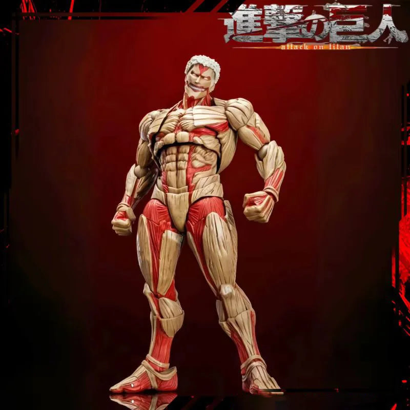 16cm Kaiyodo Armored Titan Movable Model Toys Revoltech Amazing Yamaguchi Yoroi No Kyojin Attack On Titan Anime Figures Toy Gift