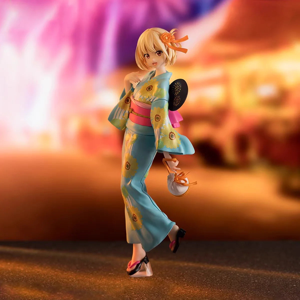 [In Stock] Genuine Sega Anime Toy Lycoris Recoil Nishikigi Chisato Inoue Takina Yukata Style 19cm Figure Model Girl Ornament Gif