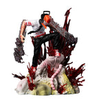 29cm Chainsaw Man Denji Pochita Battle Scene Anime Figure Model Statue Boys Collection Desktop Decoration Ornament Toys Gifts