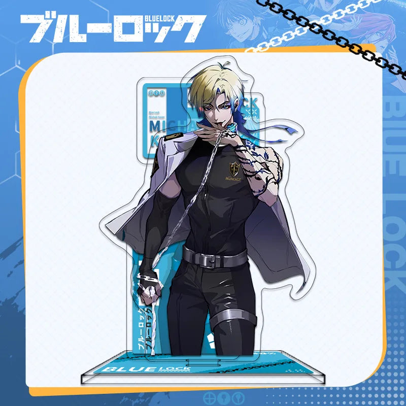 15cm Blue Lock Anime Peripheral Figure Isagi Chigiri Bachira Nagi Karasu Acrylic Stand Figure Desk Ornament Model Toy Kids Gift