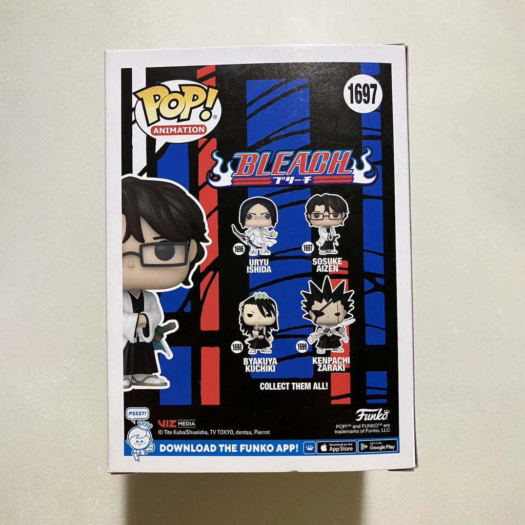 Bleach Anime Figure Sosuke Aizen #1697 Funko Pop Vinyl Figures Collectible Decoration Limited Edition Model Birthday Toy Gift