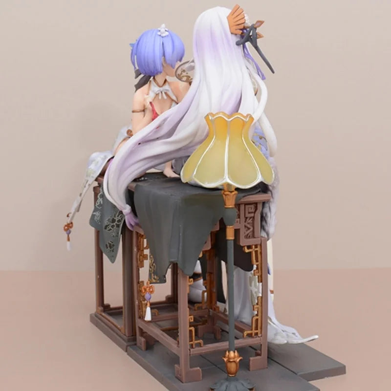 Re:life In A Different World From Zero Rem Emilia Chinoiserie Clothing Figure Model Collection Desktop Decoration For Xmas Gifts