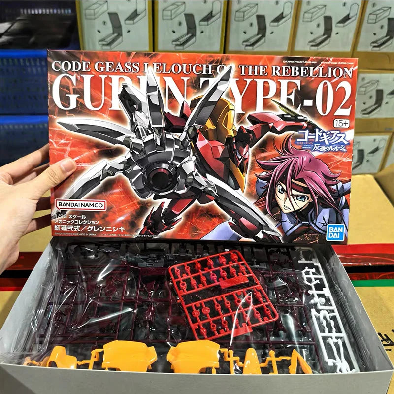 Bandai HG1/35CODE GEASS LELOUCH OF THE REBELLION GUREN TYPE-02 Anime action character assembly model toys children's gift
