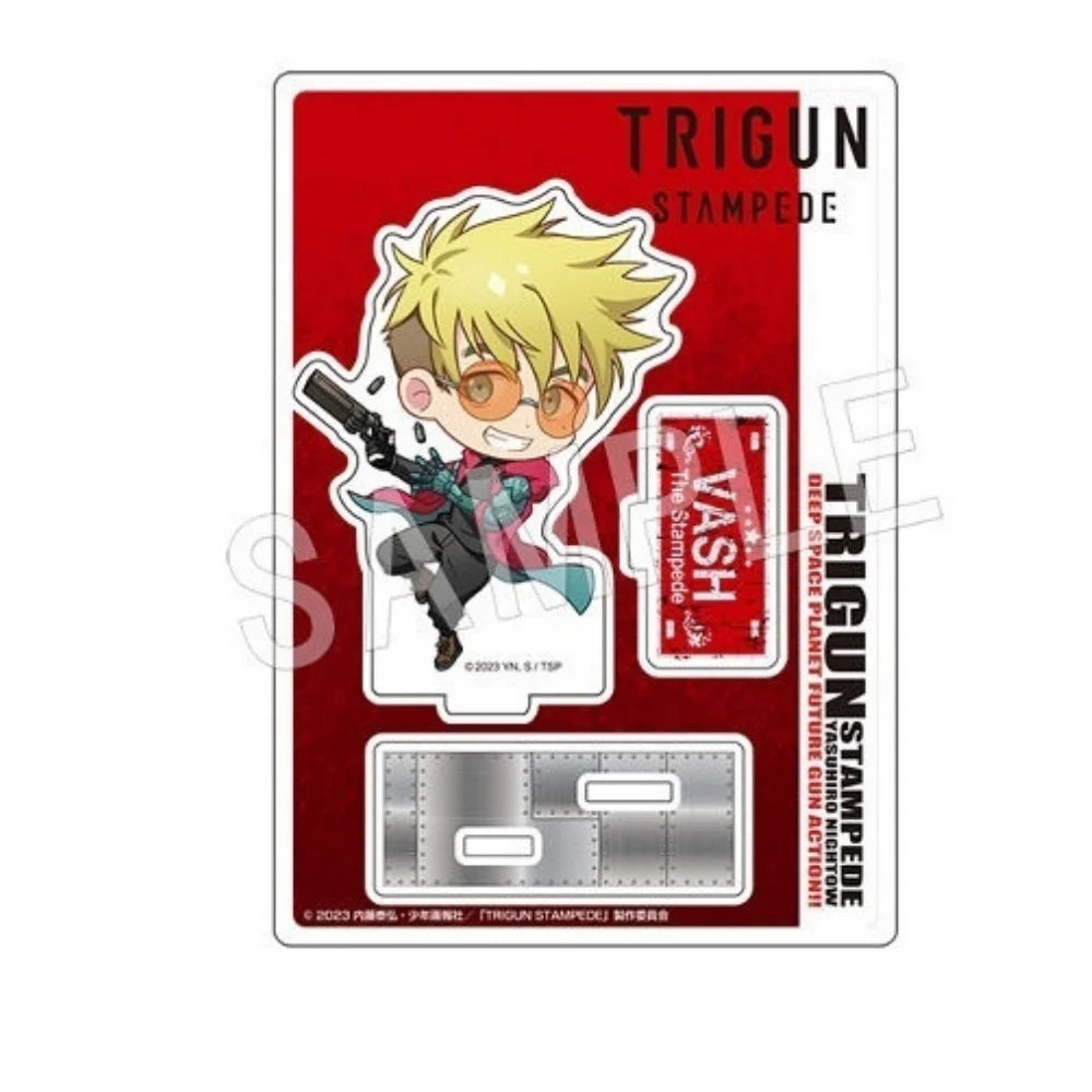 Anime Trigun Stampede Plate Desk Decor Nicholas D. Wolfwood Collection Ornament Vash The Stampede Acrylic Standing Model Gifts